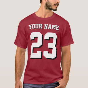 Custom Name and Number Jersey Sports T-Shirt