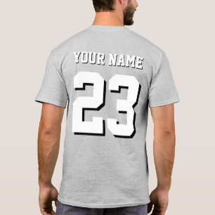 Custom Name and Number Jersey Sports T-Shirt
