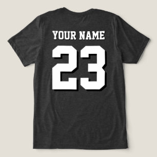 Custom Name and Number Jersey Sports Tri-Blend Shirt