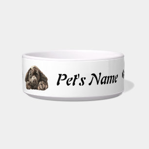 Custom Name and Photo Black Labrador Pet, Dog Bowl