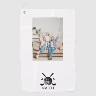 Custom Name and Photo Golf Clubs  Towel