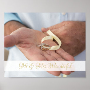 Custom Name and Photo Wedding Poster