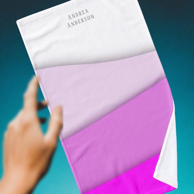 Custom Name and Pink Waves Hand Towel (Creator Uploaded)