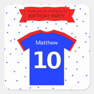 Custom name and text 10th birthday square sticker