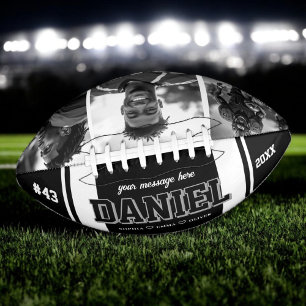 Custom Name and Text Photo Keepsake Gift Football