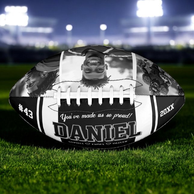 Custom Name and Text Photo Keepsake Gift Football (Creator Uploaded)