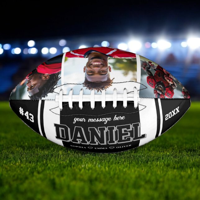 Custom Name and Text Photo Keepsake Gift Football (Creator Uploaded)
