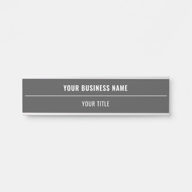 Custom Name and Title Door Sign - Choose Colours (Front)