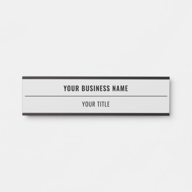 Custom Name and Title Door Sign - Your Colours (Front)
