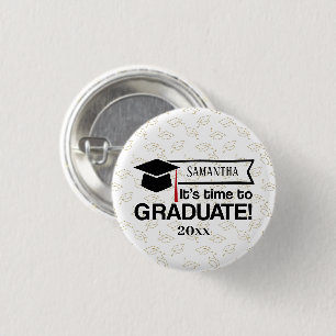 Custom Name and Year Graduation Gift Button