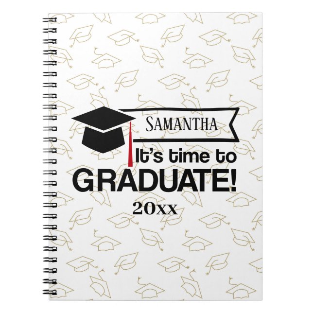 Custom Name and Year Graduation Gift Notebook (Front)