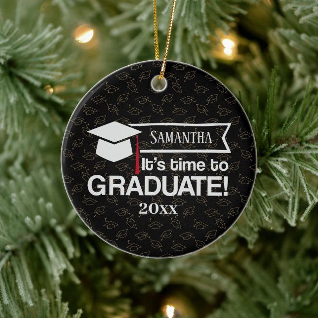 Custom Name and Year Graduation Gift Ornament (Tree)
