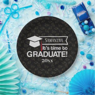 Custom Name and Year Graduation Gift Paper Plate