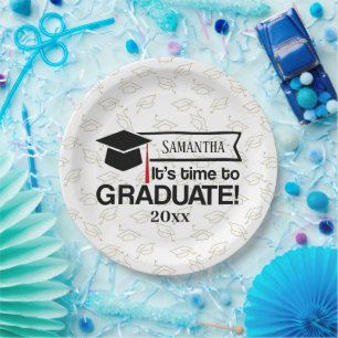 Custom Name and Year Graduation Gift Paper Plate