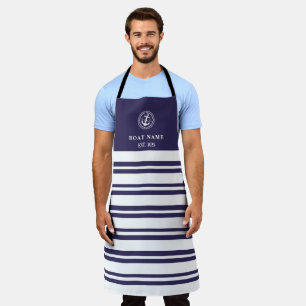 Custom Name and Year Nautical Apron