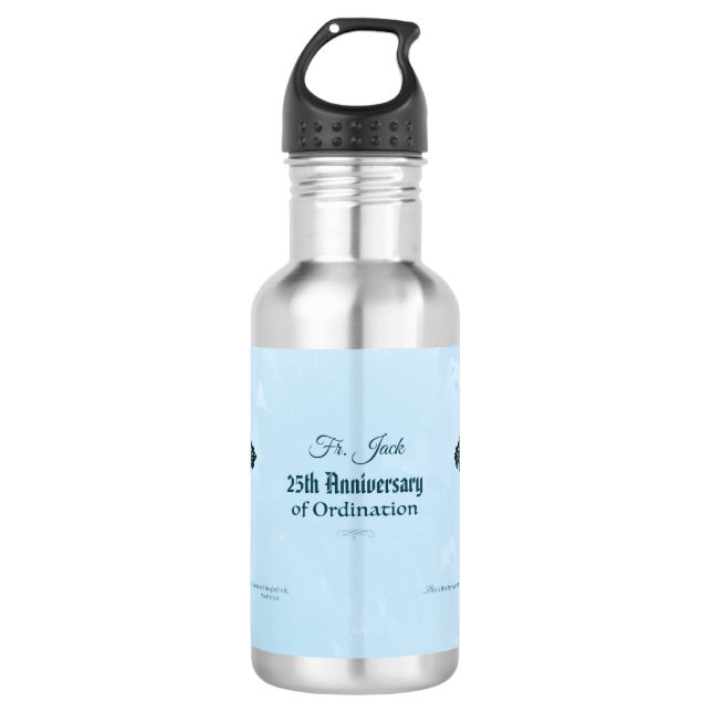 Custom Name & Anniversary Year Ordination, Priest 532 Ml Water Bottle (Front)
