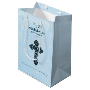 Custom Name & Anniversary Year Ordination, Priest Medium Gift Bag