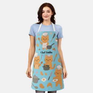 Custom Name Apron For Cat Lovers