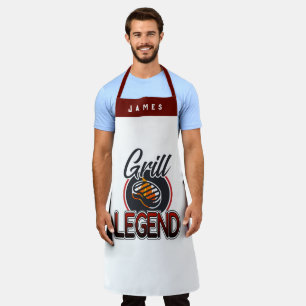 Custom Name Aprons, Personalized BBQ Grill Dad Apron