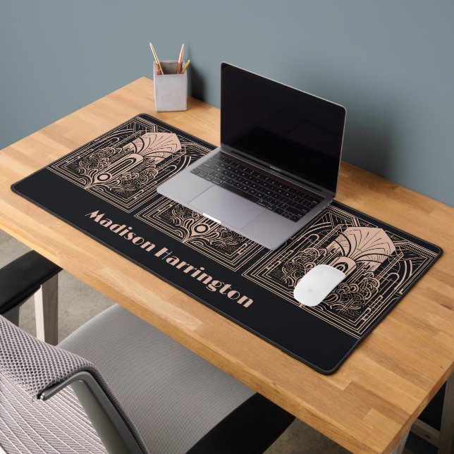 Custom Name Art Deco Desk Mat (Office 2)