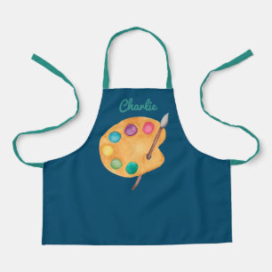 custom NAME Artist art palette paint kids apron