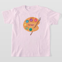 custom NAME Artist art palette paint kids