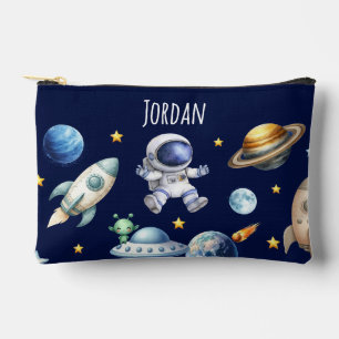 Custom Name Astronaut Space Planets Back to School Accessory Pouch