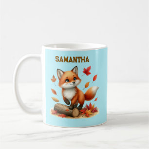 Custom Name Autumn Fox Cup