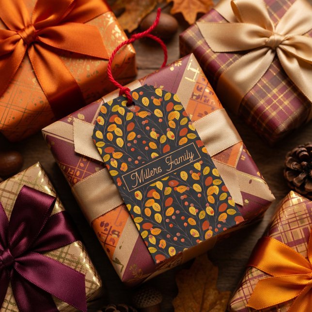 Custom Name Autumn Leaves  Gift Tags (Creator Uploaded)
