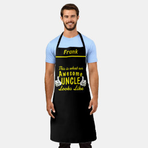 Custom Name Awesome Uncle Aprons, Personalized Apron
