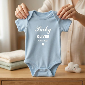 Custom Name Baby Bodysuit, Personalized Pregnancy  Bodysuit