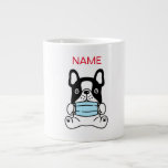 CUSTOM NAME BABY BULLDOG WITH MASK SPECIALITY MUG<br><div class="desc">CUSTOM NAME MUG
ADORABLE BABY BULLDOG WEARING FACE MASK
REMINDER FOR SOCIAL DISTANCING BENEFITS</div>