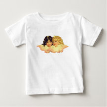 CUSTOM NAME BABY T-SHIRT WITH SISTER ANGELS