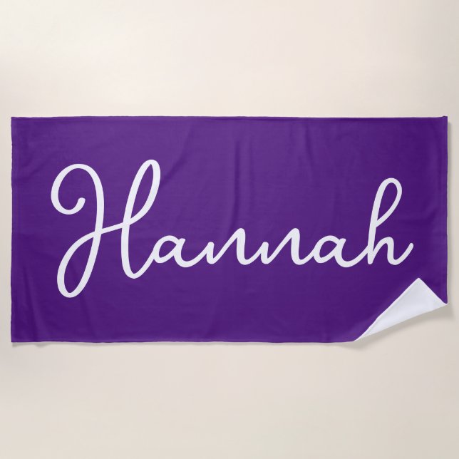 Custom Name Bach Trip Personalised Bachelorette Beach Towel (Front)