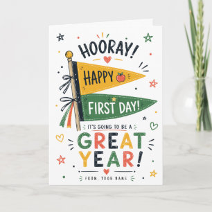 Custom name back to school Printable gift Teachers Card