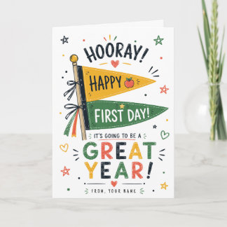 Custom name back to school Printable gift Teachers Card