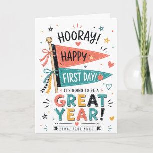Custom name back to school Printable gift Teachers Card