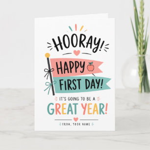 Custom name back to school Printable gift Teachers Card