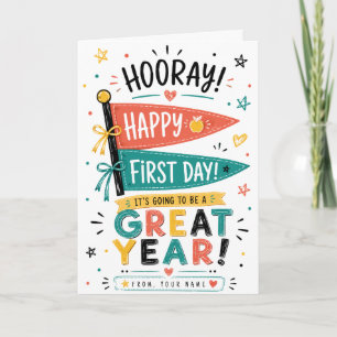 Custom name back to school Printable gift Teachers Card