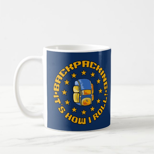 Custom name BACKPACKING mugs (Left)