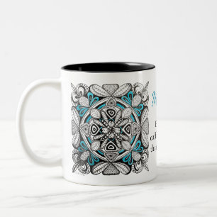 Custom Name Bad Coffee Better Than No Coffee Gift Two-Tone Coffee Mug