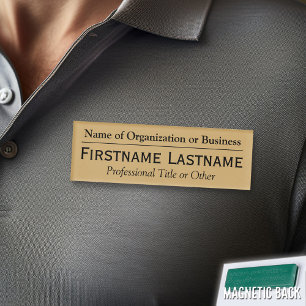 Custom Name Badge - Name of Organisation or Church