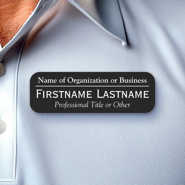 Custom Name Badge - Name of Organisation or Church (Custom Nametag for Organization or Business)