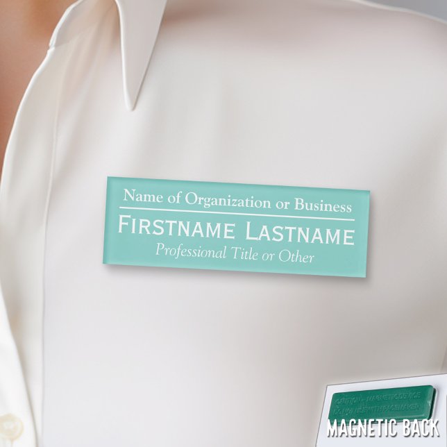 Custom Name Badge - Organisation or Church - Blue (Custom Name Tag - Personalize )