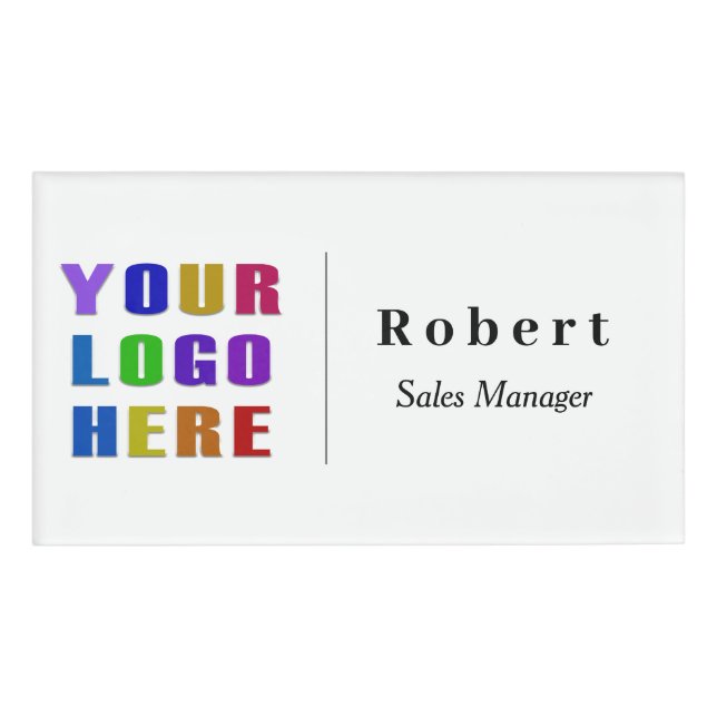 Custom Name Badge with Logo (Front)