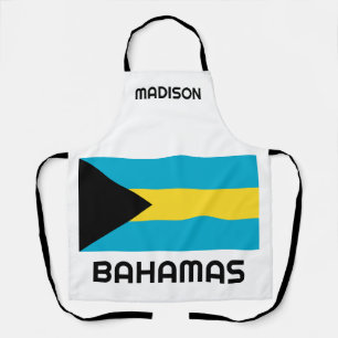 Custom Name Bahamas Flag Apron