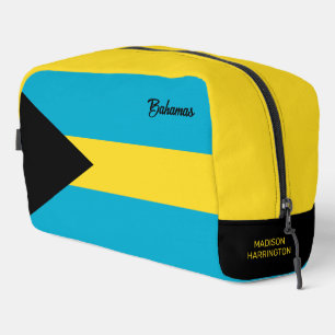 Custom Name Bahamas Flag Dopp Kit