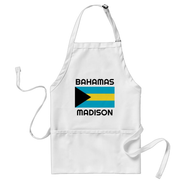 Custom Name Bahamas Flag Standard Apron (Front)