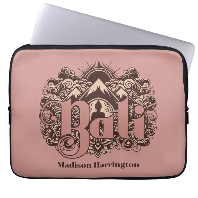 Custom Name Bali Laptop Sleeve (Front)