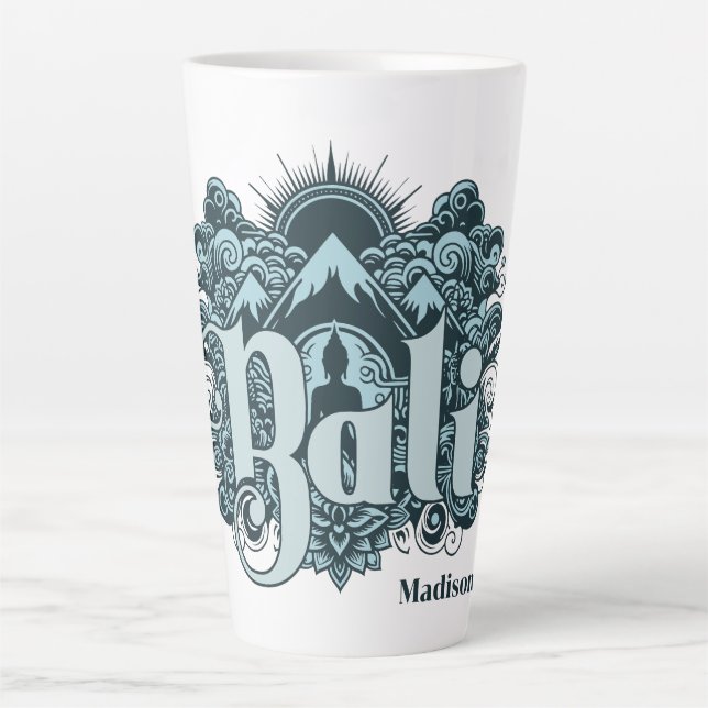 Custom Name Bali Latte Mug (Front)